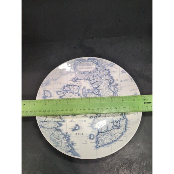 Bygdo Danmark Blue White Plate, 9.75", The Kingdome Of Denmarke, Vintage Ceramic - Picture 6 of 6